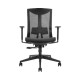 UVI CHAIR Energetic office chair with mesh backrest, height adjustment lever, and tilt control knob, shown in a home or office setting