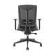 UVI CHAIR Energetic office chair with mesh backrest, height adjustment lever, and tilt control knob, shown in a home or office setting