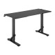 UVI Desk Breacher black RGB gaming desk 136x60 cm with RGB strip lighting mounted on the underside of the desk surface
