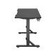 UVI Desk Breacher black RGB gaming desk 136x60 cm with RGB strip lighting mounted on the underside of the desk surface