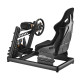 UVI Racing SIM Extreme Sim Racing Cockpit UVI Racing SIM Extreme racing simulator with aluminium frame, adjustable fiberglass seat, and tiltable steering wheel and pedal panels