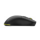 UVI ANT Wireless gaming mouse in black, side profile showing ergonomic shape, scroll wheel, and side buttons