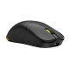 UVI ANT Wireless gaming mouse in black, side profile showing ergonomic shape, scroll wheel, and side buttons