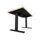 UVI Desk Black Frame & Sonoma Table Top UVI Desk sit-stand frame in black with Sonoma oak table top, height adjustable between 62 and 128 cm, assembled view