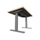 UVI Desk Grey Frame – Sonoma Oak Top UVI Desk sit-stand desk with grey frame and Sonoma oak tabletop, height adjustable from 62 to 128 cm with LED touch controller on the surface