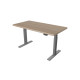 UVI Desk Grey Frame – Sonoma Oak Top UVI Desk sit-stand desk with grey frame and Sonoma oak tabletop, height adjustable from 62 to 128 cm with LED touch controller on the surface