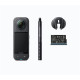 Insta360 X5 Action Camera Snowboard Bundle Insta360 X5 action camera snowboard bundle, compact 360-degree camera with accessories on a white background