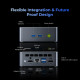 GMKtec M2 PRO mini PC with Intel Core i7-1185G7, compact black desktop unit, front and side view