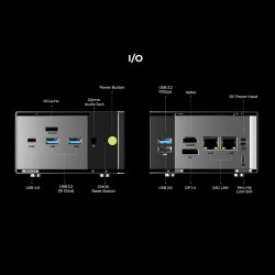 Mini PC GMKtec M8 Ryzen 5 6650H - 16GB DDR5 + 512GB SSD, WIN 11 Pro