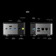 GMKtec M8 Ryzen 5 6650H 16GB DDR5 1TB SSD Win 11 Pro GMKtec M8 mini PC with AMD Ryzen 5 6650H, compact square form factor, dark grey finish, front USB and power ports visible