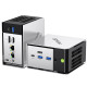 GMKtec M8 Ryzen 5 6650H 16GB DDR5 1TB SSD Win 11 Pro GMKtec M8 mini PC with AMD Ryzen 5 6650H, compact square form factor, dark grey finish, front USB and power ports visible