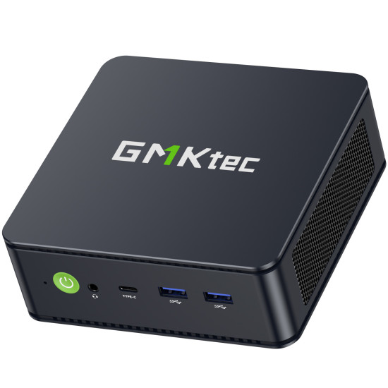 GMKtec M6 Ultra Mini PC Ryzen 5 7640HS 16GB 512GB GMKtec M6 Ultra Mini PC with AMD Ryzen 5 7640HS, compact silver chassis, front and rear port view