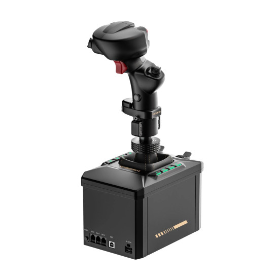 MOZA AB6 AS017 Flight Simulator Bundle MOZA AB6 AS017 Flight Simulator Bundle with dual servo force feedback joystick and full metal alloy construction on desk