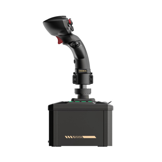 MOZA AB6 AS017 Flight Simulator Bundle MOZA AB6 AS017 Flight Simulator Bundle with dual servo force feedback joystick and full metal alloy construction on desk