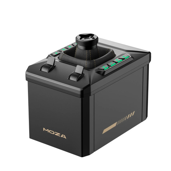 MOZA AB6 AS017 Flight Simulator Bundle MOZA AB6 AS017 Flight Simulator Bundle with dual servo force feedback joystick and full metal alloy construction on desk