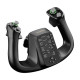 MOZA MFY Yoke AS012 PC flight simulator yoke with RGB backlighting, magnetic panels, and aluminium quick-release mechanism