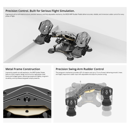 MOZA Racing AS019 MRP Rudder Pedals