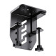 MOZA AS004 steel desk clamps for AB9 wheelbase, showing adjustable C-mount holders for top and under-desk mounting