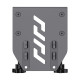MOZA AS004 steel desk clamps for AB9 wheelbase, showing adjustable C-mount holders for top and under-desk mounting