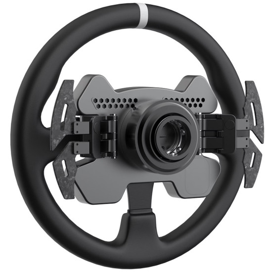 MOZA CS V2P RS057 Sim Racing Volan PC MOZA CS V2P RS057 volan za sim racing s aluminijskim okvirom i RGB zaslonom mjenjača, pogled sprijeda