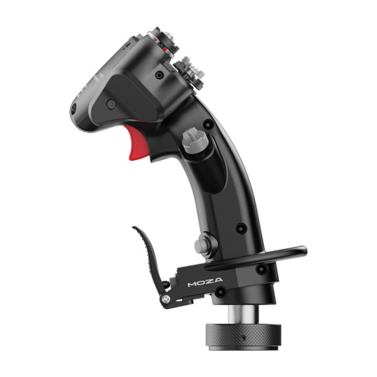 MOZA MH16 AS002 Flightstick aircraft control stick made from aluminium alloy with detachable expansion modules and multiple input buttons