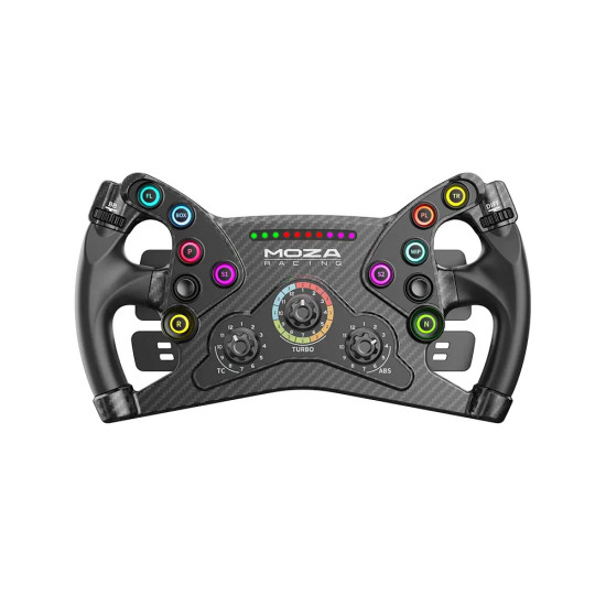 MOZA KS RS047 GT Volan PC MOZA KS RS047 GT Volan s kompozitnim materijalima ojačanim ugljičnim vlaknima i RGB gumbima, pogled sprijeda