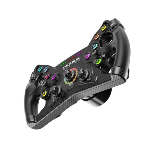 MOZA KS RS047 GT Volan PC MOZA KS RS047 GT Volan s kompozitnim materijalima ojačanim ugljičnim vlaknima i RGB gumbima, pogled sprijeda