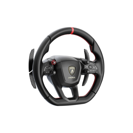 MOZA Racing RS096 Lamborghini Revuelto volan MOZA Racing RS096 Lamborghini Revuelto sim-racing volan iz tlačno litega aluminija z mikrovlaknastimi ročaji