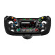 MOZA RS070 Lamborghini Essenza SCV12 sim-racing volan, črn z rumenim logotipom Lamborghini, pogled od spredaj