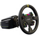 MOZA RS V2 RS25 PC Sim Racing Steering Wheel MOZA RS V2 RS25 round sim racing steering wheel with Nappa leather grip, carbon fibre magnetic paddle shifters, and RGB rev indicator, open view