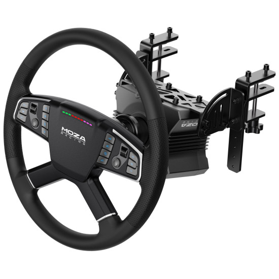 MOZA R5 Truck Bundle RS071 PC steering wheel with Force Feedback technology and multi-button layout for truck simulator