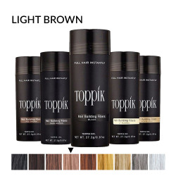 Toppik Hair Fiber, Light Brown (large 27.5 g, up to 50 applications)