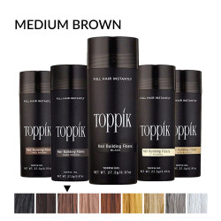Toppik Hair Fiber, Medium Brown (large 27.5 g, up to 50 applications)