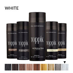 Toppik Hair Fiber, White (large 27.5 g, up to 50 applications)